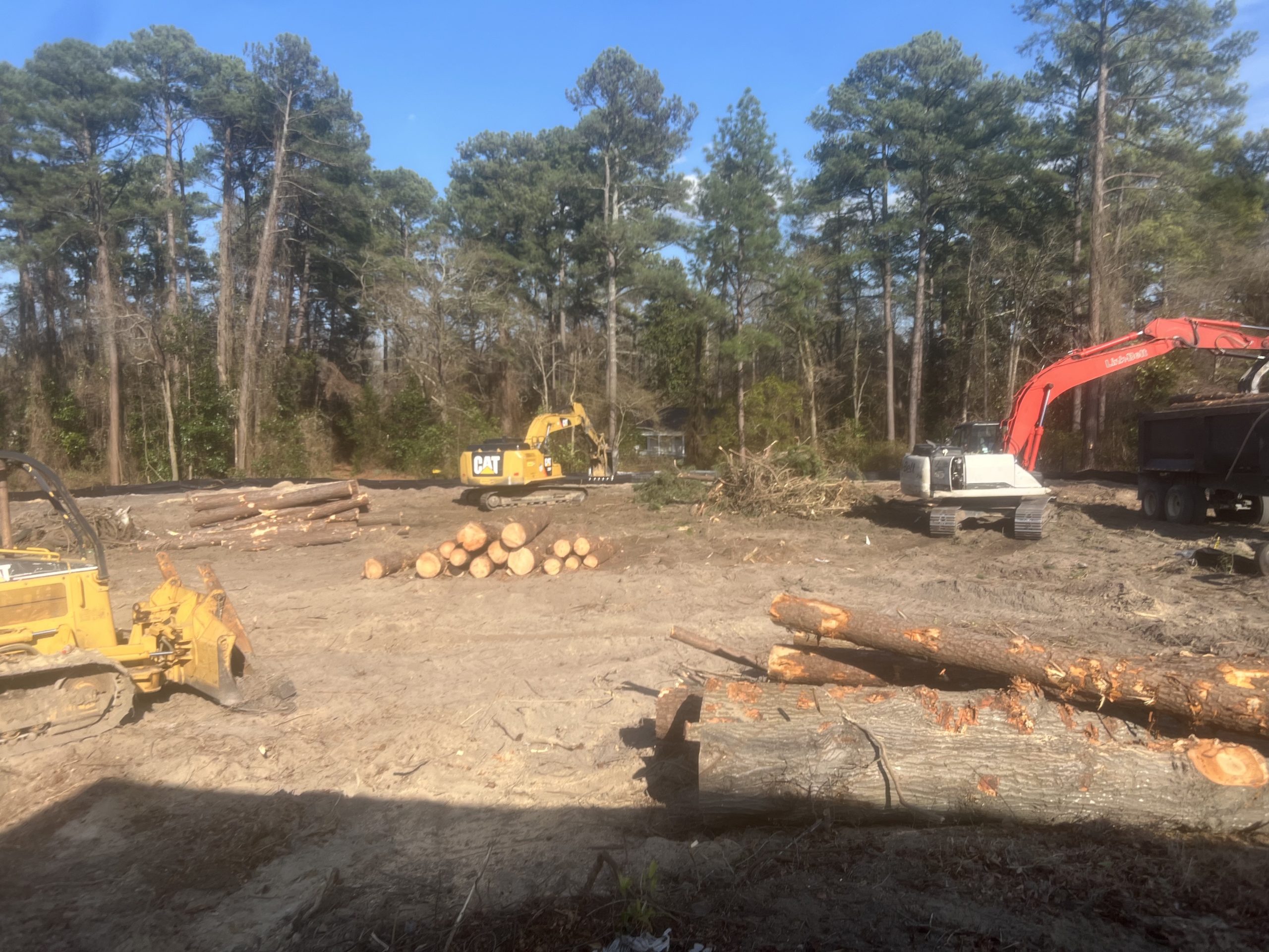 clearing land and grading