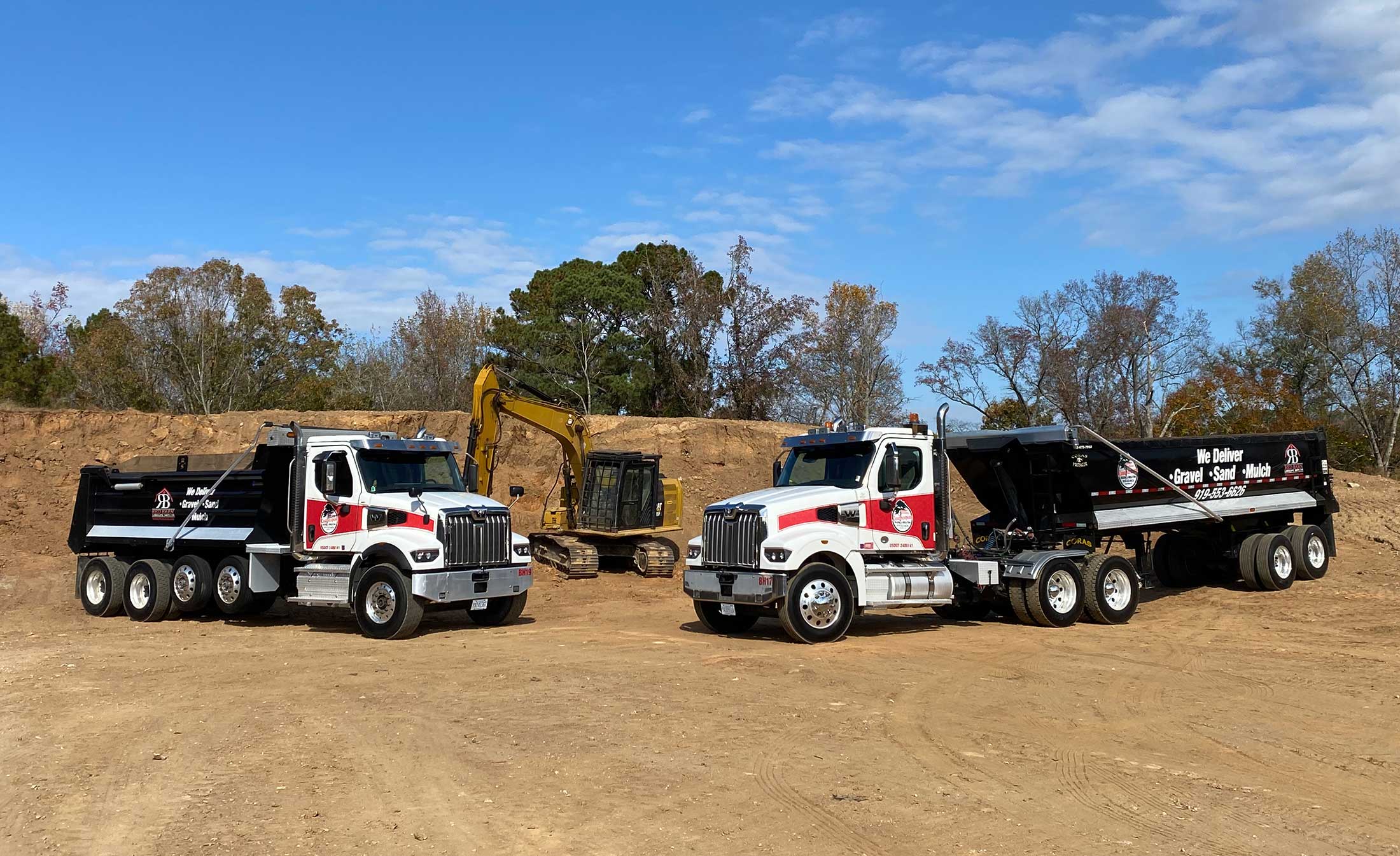 large dumpster trucks used for landscaping