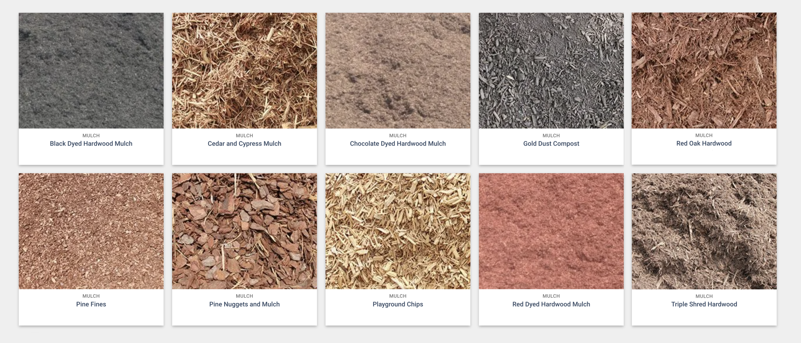landscaping supplies like mulch