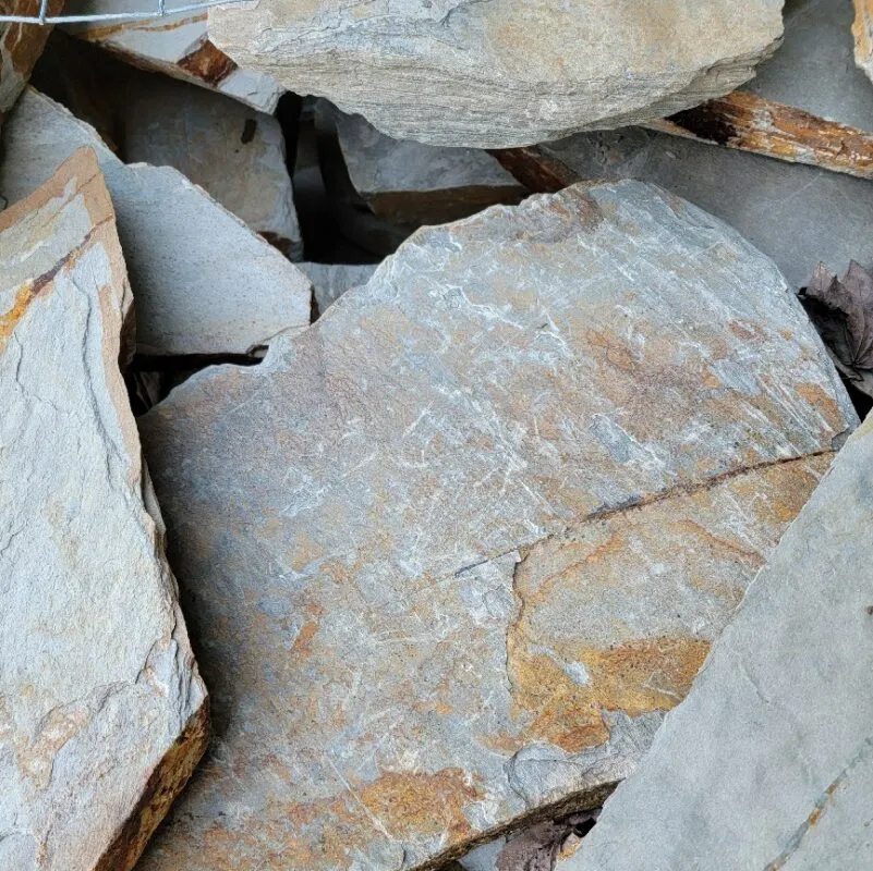 flagstone in gray and rust tones