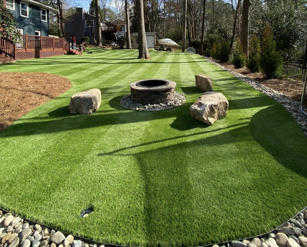 residential artificial turf install